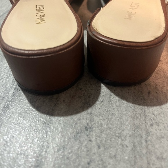 Nine West Brown Slide Mules Sandals Size 8 - Picture 8 of 10